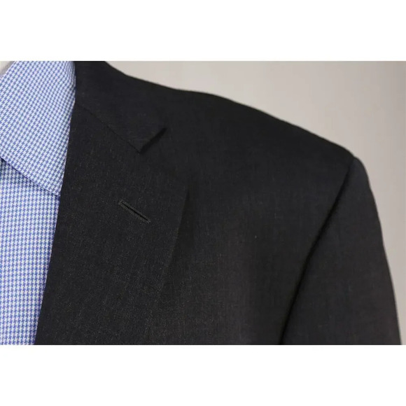 Brooks Brothers Madison Solid Charcoal Gray 2-Btn Wool Blazer Made in USA 43L - Picture 4 of 9